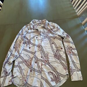 H&M Cream and Brown Paisley Women’s